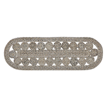 Celeste Blended Pebble Indoor/Outdoor Oval Braided Table Runner 12